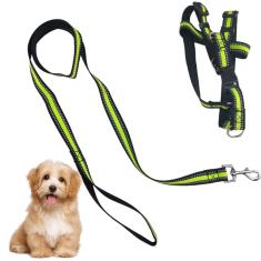 Coleira Peitoral H Ajustavel Cachorro Gato Cao Passeio Viagem Adestramento Treinamento Antipuxao Reforçado Petshop
