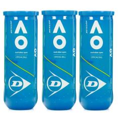 Bola de Tênis Dunlop Australian Open - Pack com 3 tubos