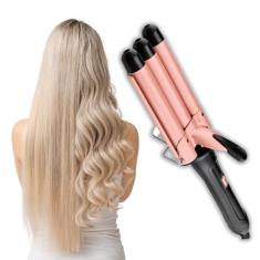 Triondas Modelador de Cachos 25mm Profissional Bivolt Prancha Turmalina Cerâmica Ondas Perfeitas Anti Estático