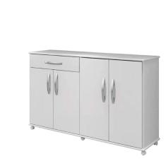 Balcão De Cozinha 4 Portas 1 Gaveta Campinas Arte Móveis Branco