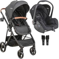 Carrinho de Bebe Moises com Bebe Conforto Kiddo Cosmos Preto