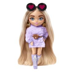 Mini Boneca Barbie Extra 4 (14cm) com Suporte e Acessórios