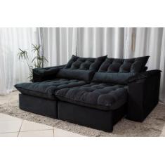 Sofá Retrátil e Reclinável Ipanema 1,50m em Tecido Veludão C/Pillow no