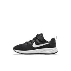 Nike Tênis de corrida feminino Revolution 6, Preto, branco, cinza escuro, 1 Big Kid
