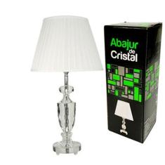 Abajur De Cristal Bivolt Com Cupula 69 Cm