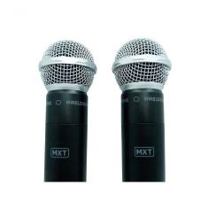 Microfone Mxt Sem Fio Duplo Uhf302 Maleta Freq...
