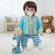 Boneca Reborn Menino Corpo de Silicone New Happy