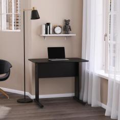 Escrivaninha Mesa Escritório Secretária Maxxi 92cm Preto - Pandin Móve