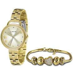 Relógio Lince Feminino KIT LRGH152LLRGH152L Dourado