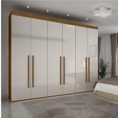 Guarda Roupa 6 Portas 6 Gavetas Conquista Rufato Imbuia/Off White