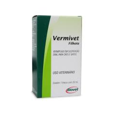 Vermífugo Biovet para Cães e Gatos Vermivet Filhote 20ml