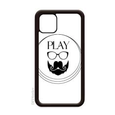 Óculos de barba encaracolada para iPhone 12 Pro Max Capa para Apple Mini Mobile Case