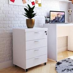 Mesa de Escritório Natus 40mm 80 cm 42 cm Bramov Móveis Branco