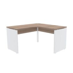 Mesa Em L P/ Escritório 145X145 Pandin P25 - Naturalle/Branco