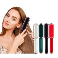 Escova Alisadora De Cabelo Pente Elétrico Portátil Cerâmico