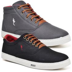 Kit 2 Tênis Casual Masculino Confortável Macio Dia a Dia - Polo Blu, P