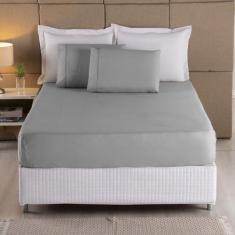 Jogo de Lençol Casal Padrão 3 Peças 100% Algodão 250 Fios Com Acabamen