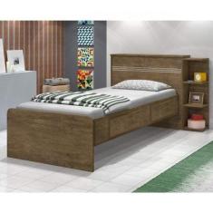 Cama Solteiro Jade com Baú 2 Gavetas - J&A Móveis