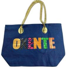Bolsa De Praia Palha Feminina Com Zíper De Ombro Oxente Sacola Ecobag 