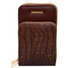 Bolsa Carteira Feminina Marrom a Com Alça