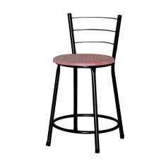 Banqueta Baixa Assento Ratan Preta Cristal - Lamar Design, Terracota