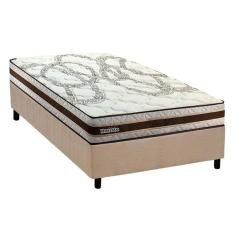 Conjunto Box Solteiro: Colchão Espuma Paropas D45 Resiste Hotel Douface + Base Crc Suede Clean (78x188)