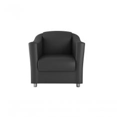 Poltrona Decorativa Bia 1 Lugar Sintético Preto Matrix