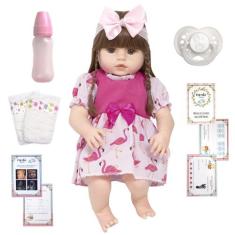 Boneca Bebê Reborn Completa Itens Enxoval - Cegonha Reborn Dolls
