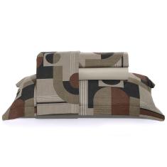 Jogo De Cama Queen 250 Fios Toque De Algodão