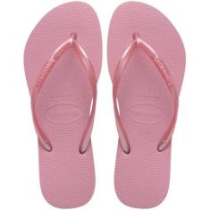 Chinelo Havaianas Feminino SLIM 35/36 Rosa Chiffon (PAR)