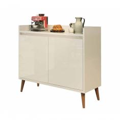 Buffet Aparador Retrô Delux 2 Portas Off White - Moveisaqui