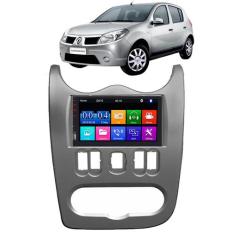 Kit Multimídia 7 Polegadas Sandero 2007 A 2011 MP5 Carplay Bluetooth +