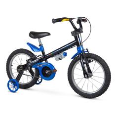 Bicicleta Infantil Aro 16 Apollo C Rodas Azul Preto Nathor