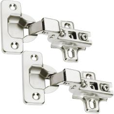 Dobradiça Caneco Pressão Curva Porta De Móveis 35Mm 2Pçs