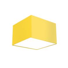 Lustre Cupula Dome Quadrado 30x20cm Amarelo