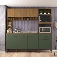 Cozinha Compacta 7 Portas 1 Gaveta Ipê/Arbo - Decibal