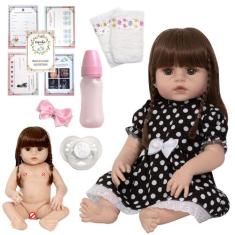 Boneca Reborn Realista Baby Alive 100% Silicone Vários Itens - Cegonha