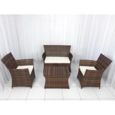 Conjunto de Sofá Fibra Sintética Milano - 1 Sofá 2L + 2 Poltronas + 1 