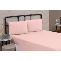 Jogo de Cama King Size 100% Algodão PERCAL 200 FIOS 04 Peças Tecido Gr