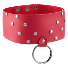 Coleira Scandal Com Argola Dominatrixxx, VERMELHO