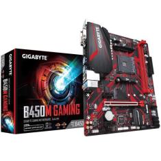 Placa-Mãe Gigabyte B450M Gaming, AMD AM4, mATX, DDR4, Rev. 1.0, Preto 