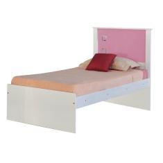 Cama Solteiro Reino Branco/rosa
