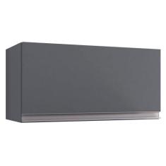 Armário Aéreo Geladeira Cozinha Andréia 60cm 01 Porta Cinza Escuro - D