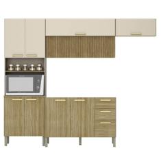 Armário De Cozinha 5 Peças Urban04 Balcão Sem Tampo 120cm Z06 Freijó/vanilla - Mpozenato