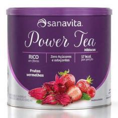 Power Tea Hibiscus - Sanavita - Sabor Frutas Vermelhas - 200G