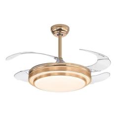 Ventilador Teto Retrátil Controle 4 Pás Max Dourado - 110 Cm