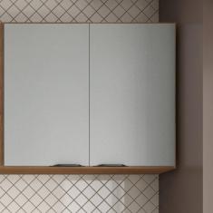 Armário Aéreo de Cozinha | 80cm - 2 Portas Firenze Amêndola Touch/Nude Prime TX