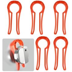 Fechaduras para fogão, segurança infantil, pacote com 5 fechaduras de botão de fogão com tamanho universal, puxadores de fogão de visão clara para crianças e animais de estimação à prova