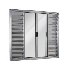 Janela de Alumínio Veneziana 120x150cm 6 Folhas Central Ecosul Esquadr