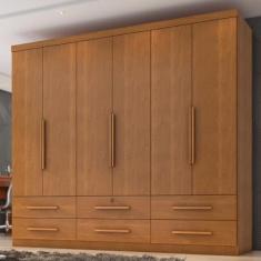 Guarda Roupa Casal 6 Portas 6 Gavetas Maximus Plus II Zanzini, Cinamom